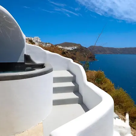 Elegant Santorini House Horizon Caldera View-outdoor Hot Tub Oia