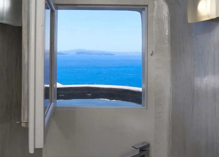 Villa Elegant Santorini House Horizon Caldera View-outdoor Hot *