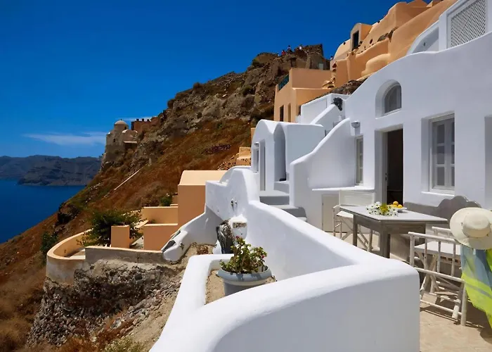 Elegant Santorini House Horizon Caldera View-outdoor Hot Villa