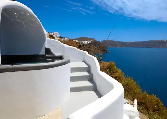 Elegant Santorini House Horizon Caldera View-outdoor Hot