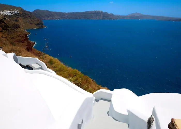 Elegant Santorini House Horizon Caldera View-outdoor Hot Villa Tholos (Santorini)