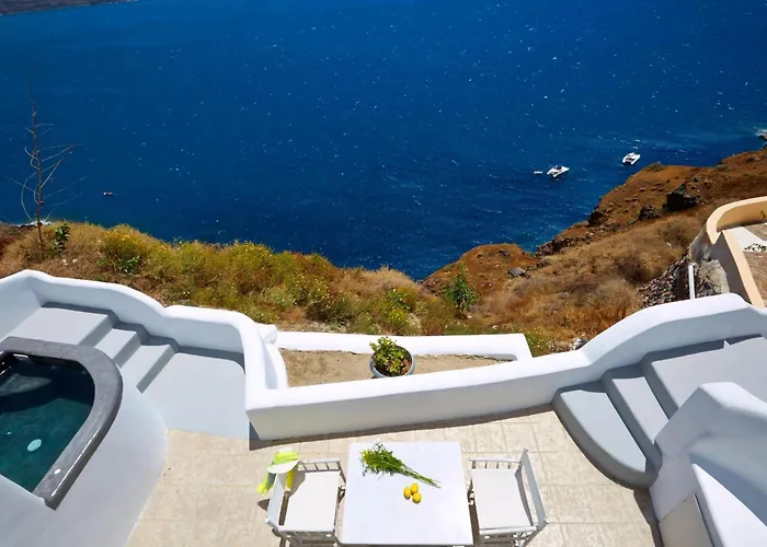 Elegant Santorini House Horizon Caldera View-outdoor Hot *