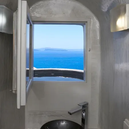 Villa Elegant Santorini House Horizon Caldera View-outdoor Hot *